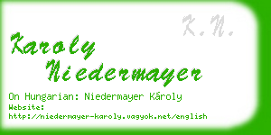 karoly niedermayer business card