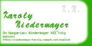 karoly niedermayer business card